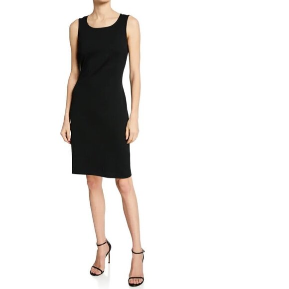 Lundstrom Sleeveless Sheath Dress Black Silk 10 - Picture 1 of 11